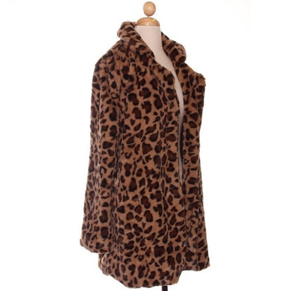 Love Tree Gorgeous Leopard Faux Fur Lined Coat NWT - Picture 6 of 7